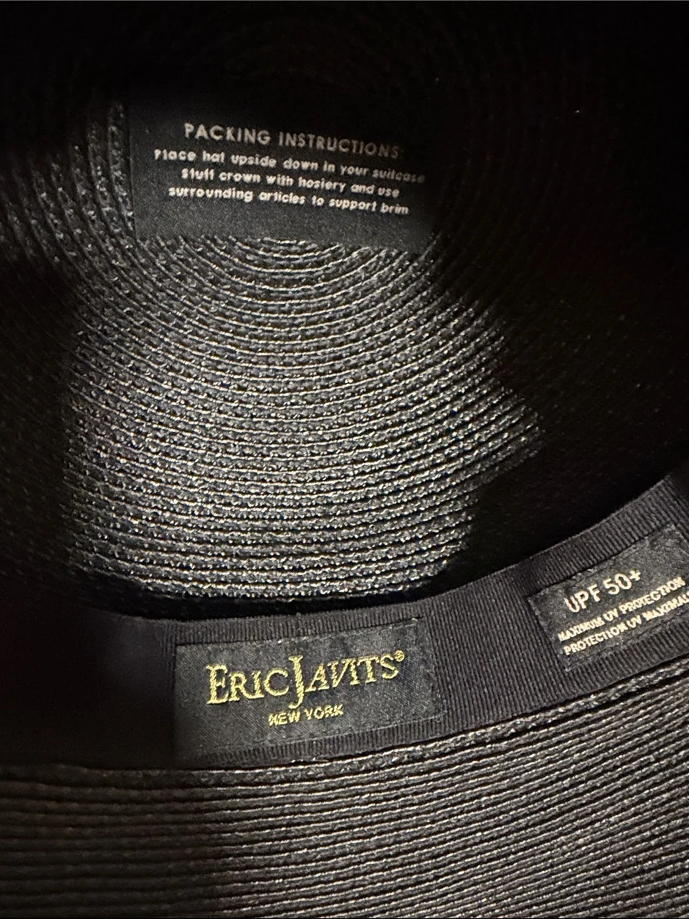 Eric Javits Hampton Straw Packable Hat - Picture 7 of 7